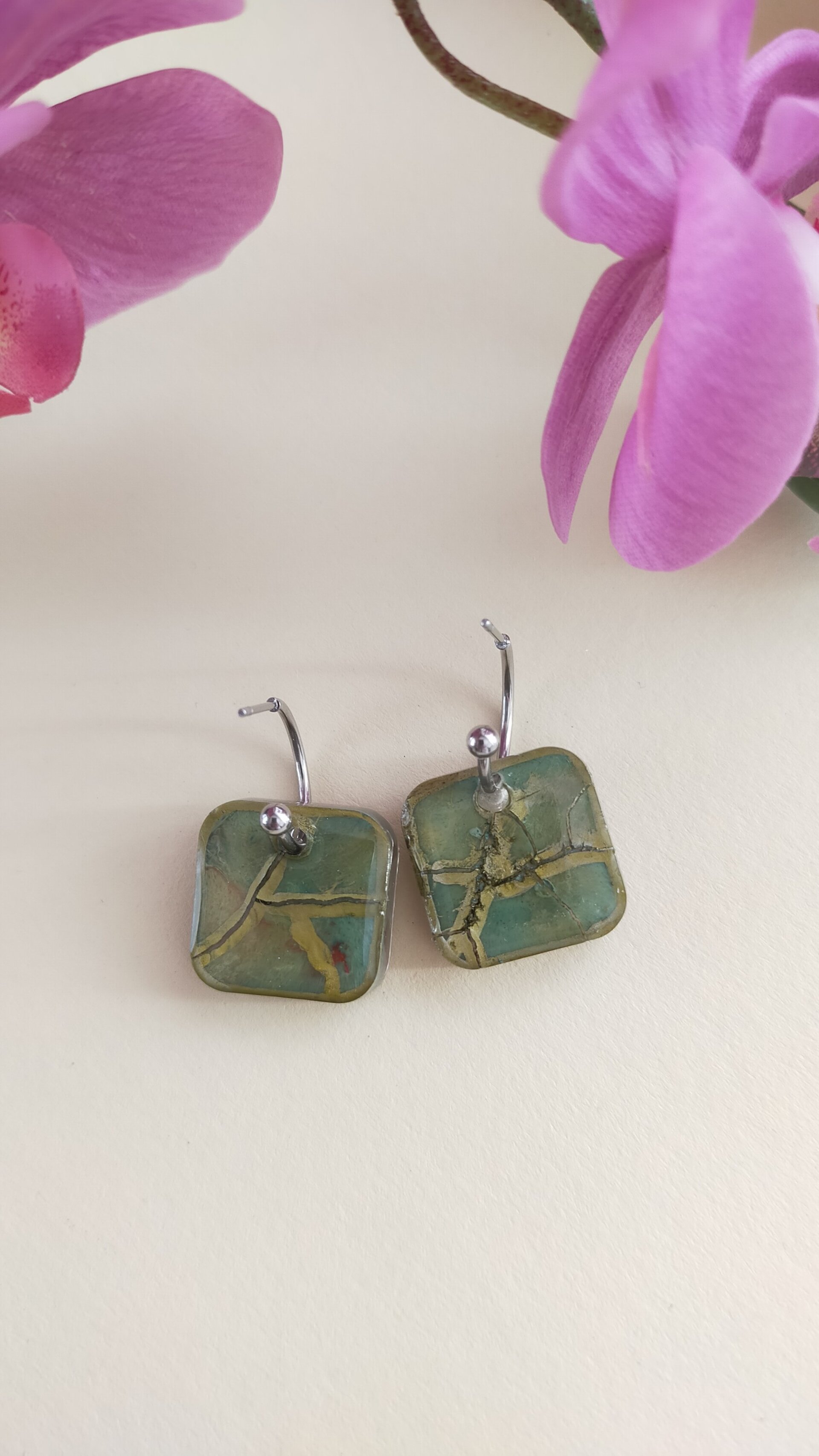 Pendientes Reversibles Square - 9