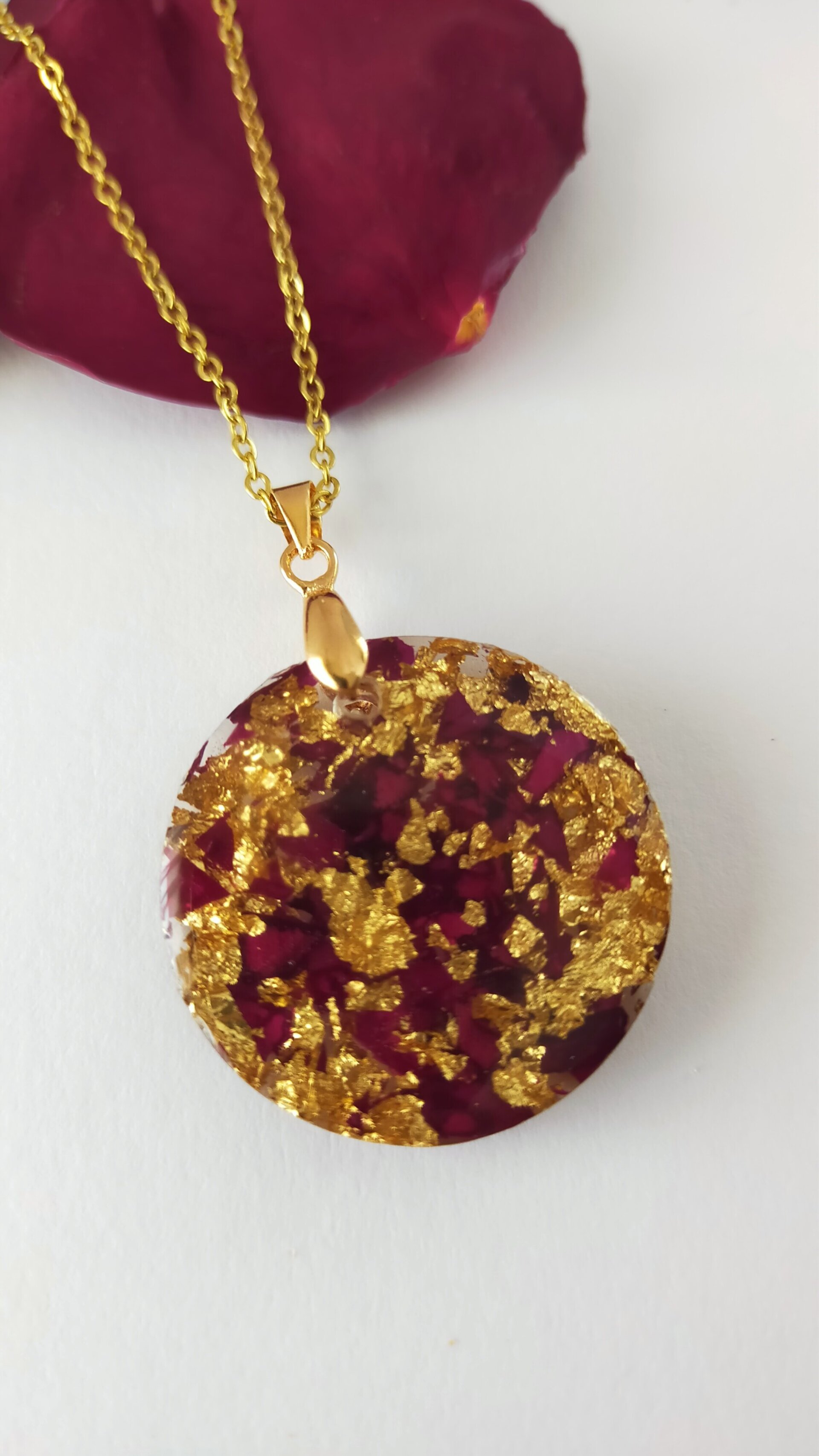 Pendientes "Pétalos rosa roja" - 2