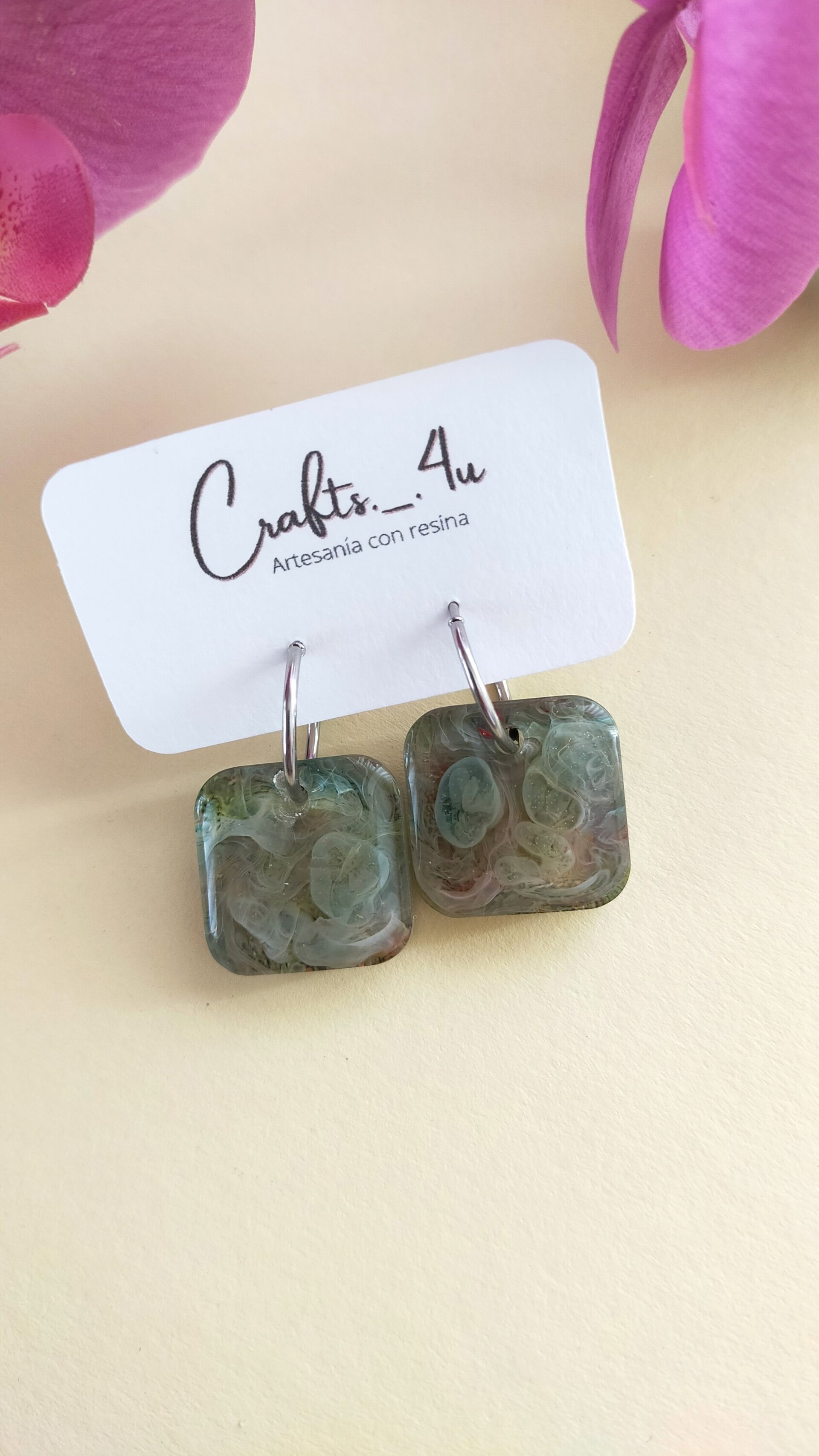 Pendientes Reversibles Square - 8
