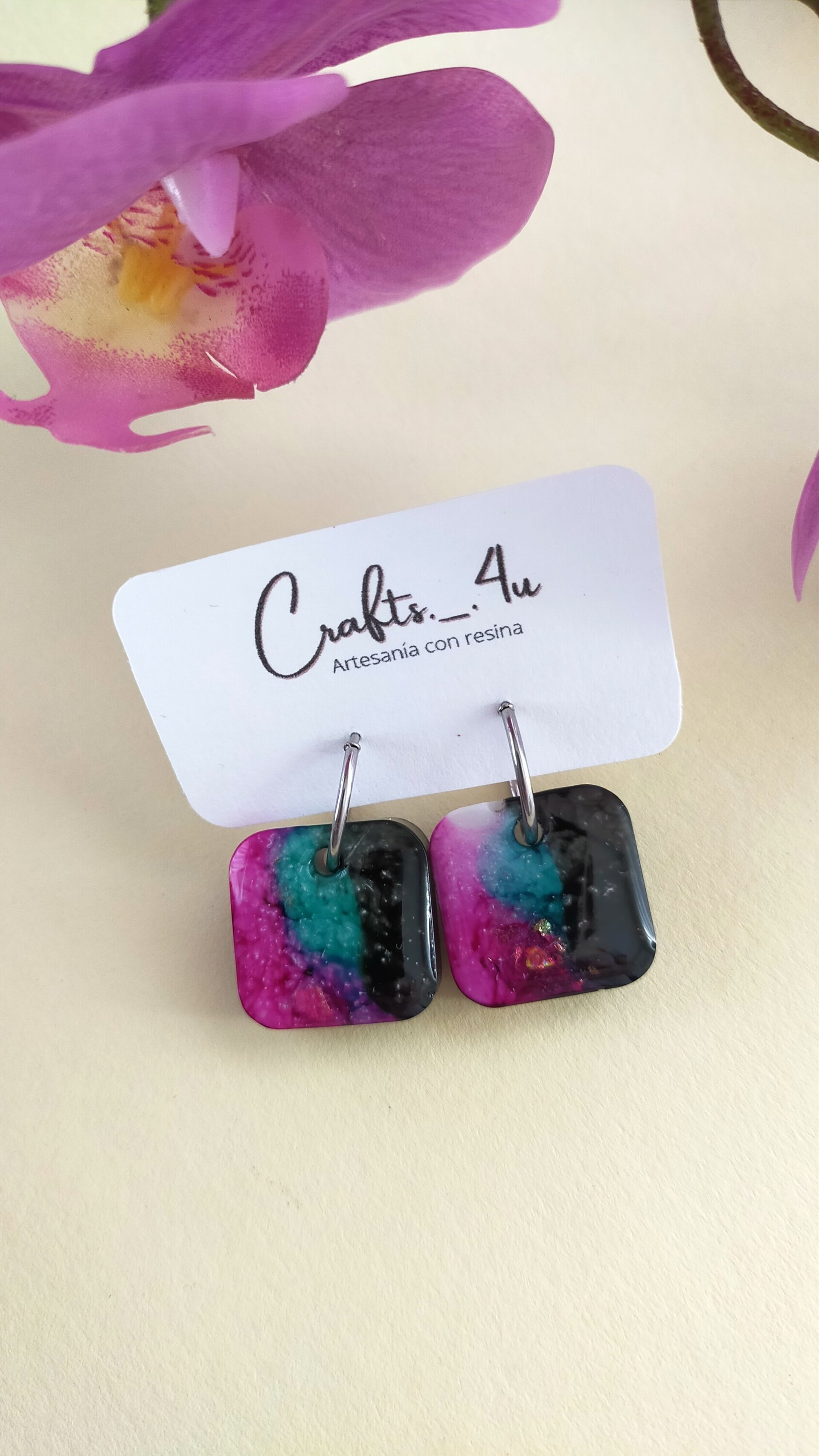 Pendientes Reversibles Square - 14